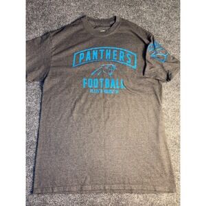 NFL Carolina Panthers Team Apparel T Shirt Football Mens‎ Medium Gray Pullover